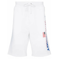 Polo Ralph Lauren Short esportivo com estampa de logo - Branco