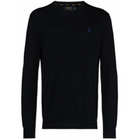 Polo Ralph Lauren Suéter decote careca com logo - Azul