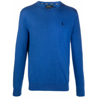 Polo Ralph Lauren Suéter decote careca com logo bordado - Azul