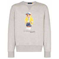 Polo Ralph Lauren Suéter Magic Teddy Bear com logo - Cinza