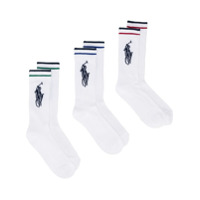 Polo Ralph Lauren three pack logo socks - Branco