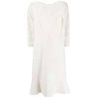 Polo Ralph Lauren Vestido com renda e peplum na barra - Branco