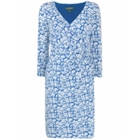 Polo Ralph Lauren Vestido envelope com estampa floral - Azul