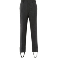 Prada Calça reta com detalhe de tira - Cinza