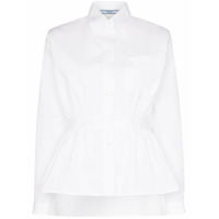 Prada Camisa com abotoamento e franzido - Branco