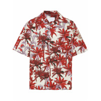 Prada Camisa com estampa de palmeira - Branco