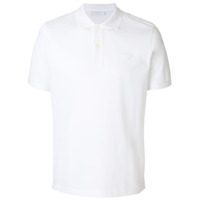 Prada Camisa polo com patch de logo - Branco