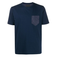Prada Camiseta com bolso contrastante - Azul