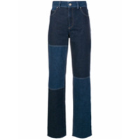 Pringle of Scotland Calça jeans cintura alta com patchwork - Azul