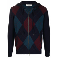 Pringle of Scotland Suéter com zíper e padronagem de losangos - Azul