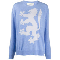 Pringle of Scotland Suéter Lion Rampant de cashmere - Azul