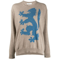 Pringle of Scotland Suéter Lion Rampant de cashmere - Neutro