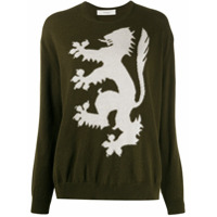 Pringle of Scotland Suéter Lion Rampant de cashmere - Verde