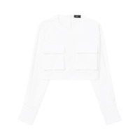 Proenza Schouler Blusa mangas longas de algodão - Branco
