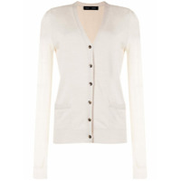 Proenza Schouler Cardigan gola V de lã - Branco