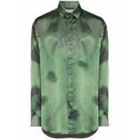 Pronounce Camisa com estampa Burnt Edge - Verde