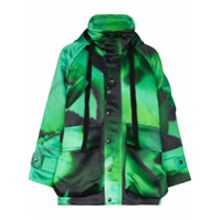 Pronounce Parka com estampa Burnt Edge - Verde