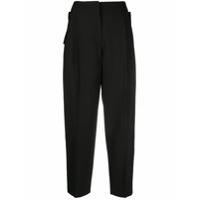 PS Paul Smith Calça cropped cintura alta - Preto