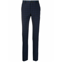 PS Paul Smith Calça de alfaiataria xadrez - Azul