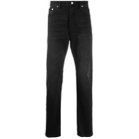 PS Paul Smith Calça jeans reta cintura alta - Preto