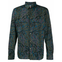 PS Paul Smith Camisa com colarinho e estampa abstrata - Azul