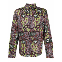 PS Paul Smith Camisa com colarinho e estampa abstrata - Preto