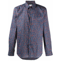 PS Paul Smith Camisa de algodão com estampa floral - Azul