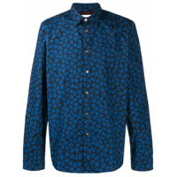PS Paul Smith Camisa de algodão com estampa floral - Azul
