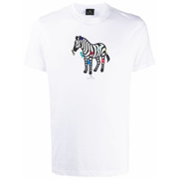 PS Paul Smith Camisa de algodão orgânico com estampa de zebra - Branco