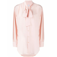 PS Paul Smith Camisa mangas longas com detalhe de laço - Rosa