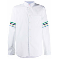PS Paul Smith Camisa mangas longas com detalhe de listras - Branco