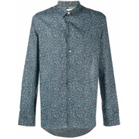 PS Paul Smith Camisa mangas longas com estampa floral - Azul