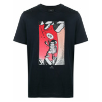 PS Paul Smith Camiseta Climbing Monkey de algodão orgânico - Azul