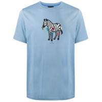 PS Paul Smith Camiseta com estampa de zebra - Azul