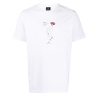 PS Paul Smith Camiseta de algodão orgânico com estampa de cogumelo - Branco