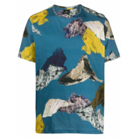 PS Paul Smith Camiseta decote careca com estampa abstrata - Azul