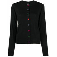 PS Paul Smith Cardigan com botÃµes e estampa floral - Preto