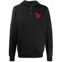 PS Paul Smith Moletom de algodão orgânico com capuz e logo - Preto