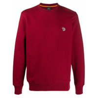 PS Paul Smith Moletom decote careca com patch de zebra - Vermelho