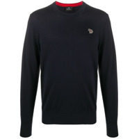 PS Paul Smith Suéter de algodão com logo de zebra - Preto