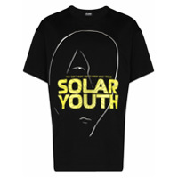 Raf Simons Camiseta com logo Solar Youth - Preto