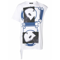 Raf Simons Camiseta com mangas assimétricas - Branco
