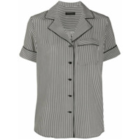 Rag & Bone Camisa de seda com estampa de listras - Preto