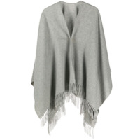 Rag & Bone Poncho de cashmere com franjas - Cinza