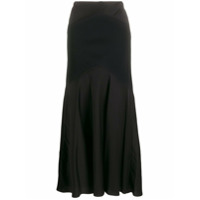 Ralph Lauren Collection Vestido longo com contraste - Preto