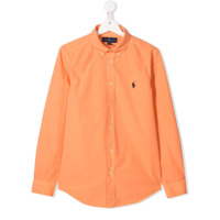 Ralph Lauren Kids Camisa com logo bordado - Laranja