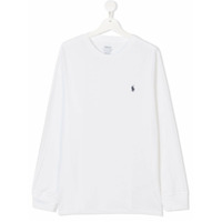 Ralph Lauren Kids Camiseta com logo bordado - Branco