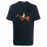 Ralph Lauren Purple Label Camiseta com jogador de polo bordado - Roxo