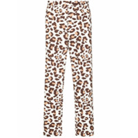 Reception Club leopard-print trousers - Branco
