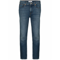 RE/DONE Calça jeans cropped cintura média - Azul